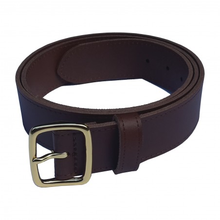 Ceinture pour officier en cuir  - cognac-brun