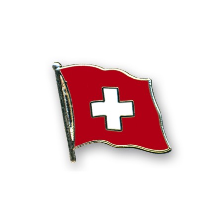 Pin's - Drapeau suisse - courbé