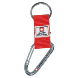 Swiss Military - Schlüsselanhänger mit Karabiner - rot