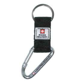 Swiss Military - Schlüsselanhänger mit Karabiner - schwarz