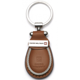 Swiss Military - Schlüsselanhänger aus Leder - braun