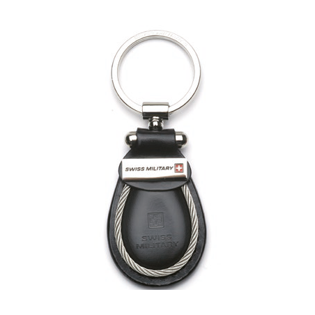 Swiss Military - Schlüsselanhänger aus Leder - schwarz Swiss Military - Schlüsselanhänger aus Leder - schwarz