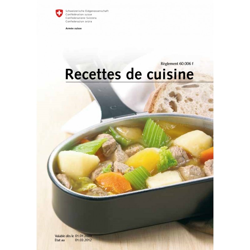 Armée Suisse - Recettes de cuisine