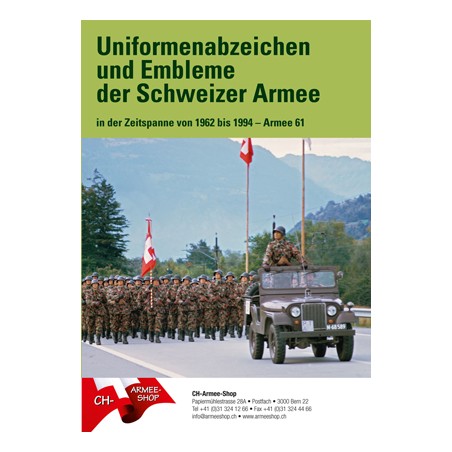 Broschüre Uniformenabzeichen und Embleme der Schweizer Armee