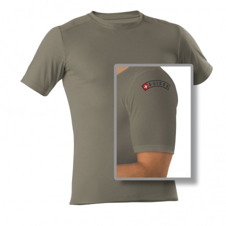 T-Shirt 1/4 - Army "SUISSE" - Unisex