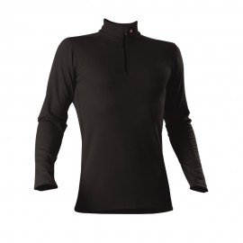 Roll-Shirt zip - Man - schwarz