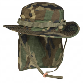 Chapeau anti-intempéries et coup-vent avec neckflap - camouflage