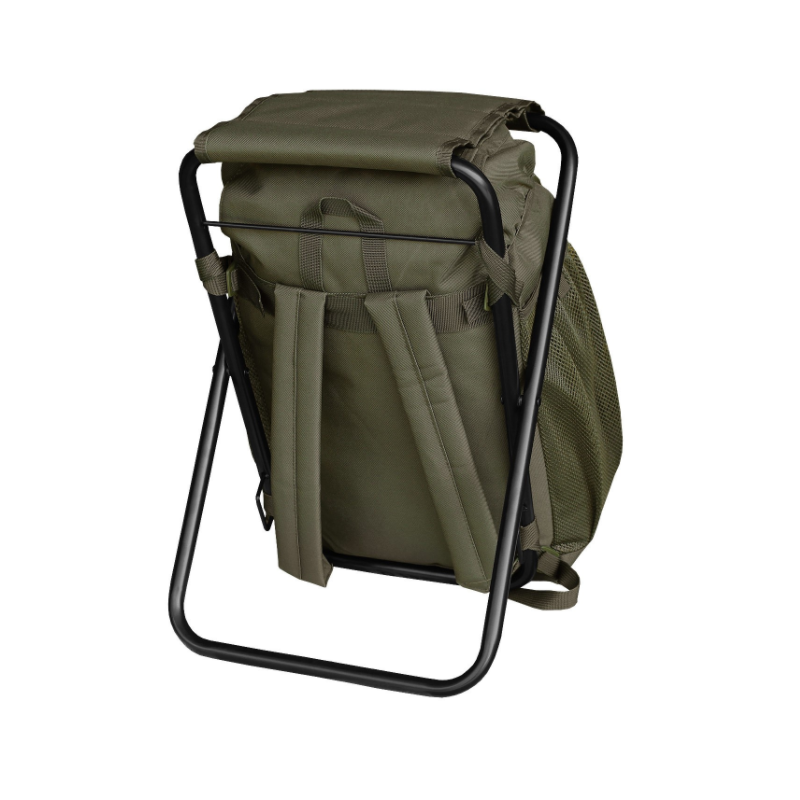 Sac à dos avec tabouret pliant - olive