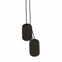 US Dog-Tag - Erkennungsmarke - schwarz