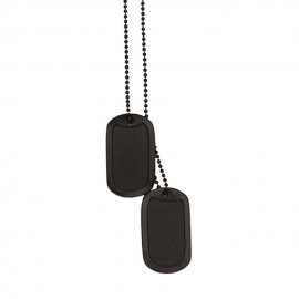 US Dog-Tag - plaque d'identité - noir