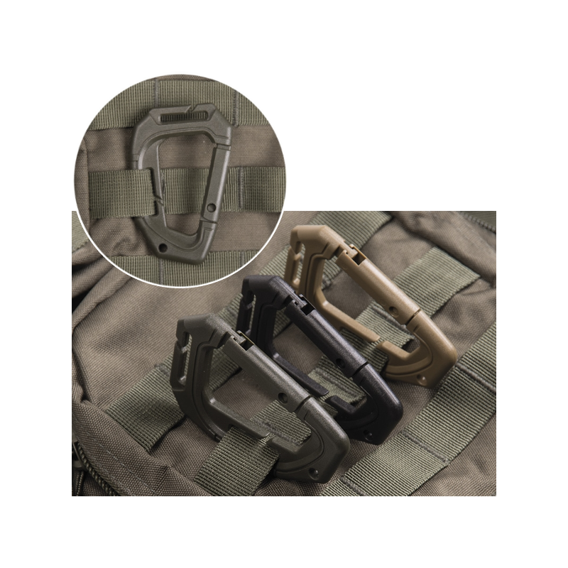 Tactical Karabiner Molle - 2 Stück - oliv