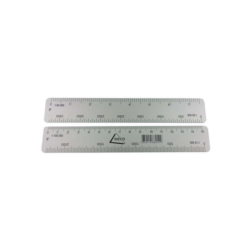 Règle plate SIECO pour cartes en aluminium (150mm)