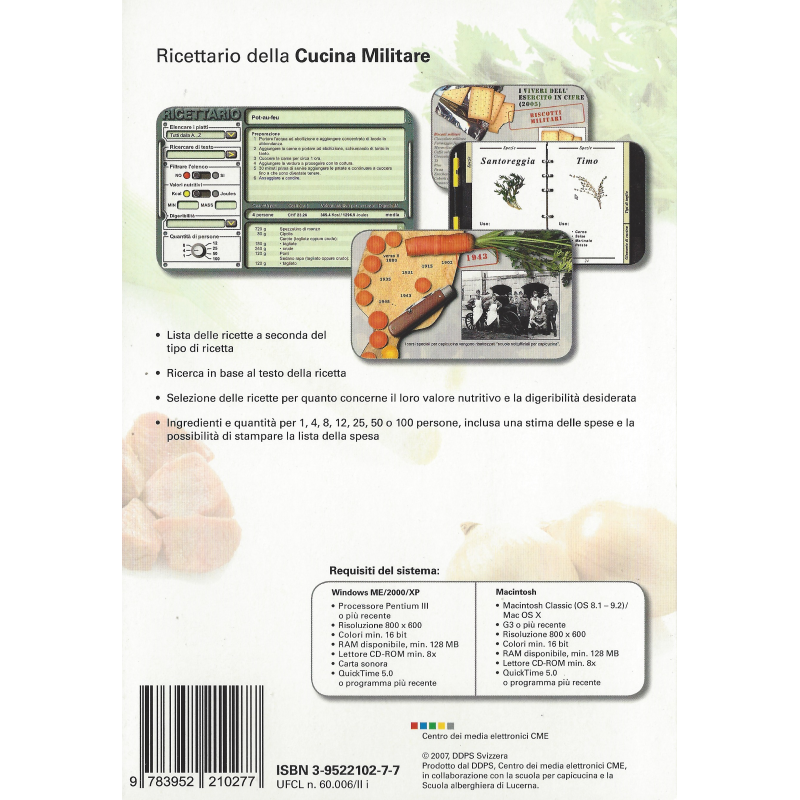 Ricettario della Cucina Militare - CD-ROM