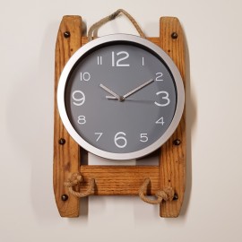 Schneebrettli-Wanduhr - grau
