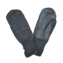 Fausthandschuhe mit Lederbesatz