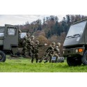 Postkarte: Durchdiener im Übungseinsatz
