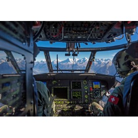 Dans le cockpit de l’hélicoptère Cougar