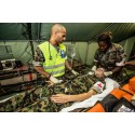 Postkarte: Sanitätstruppen im Feldeinsatz