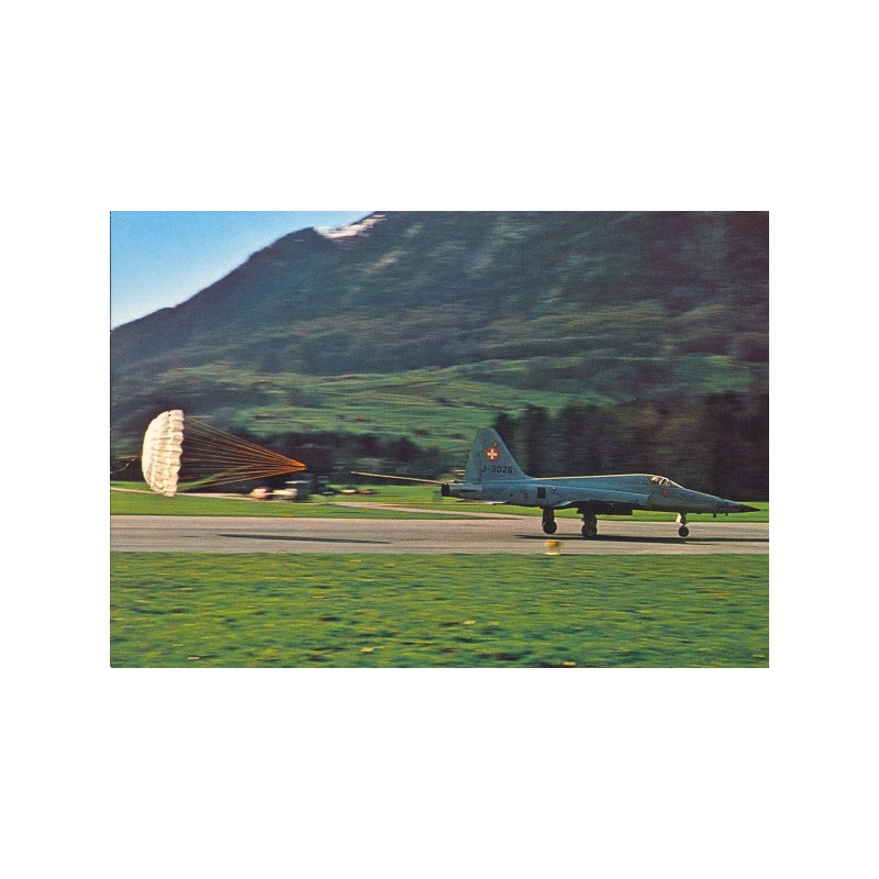 Carte postale : Tiger avec un parachute de freinage