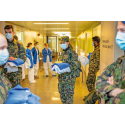 Sanitätskompanie im Corona Armee-Einsatz in Zivilspital