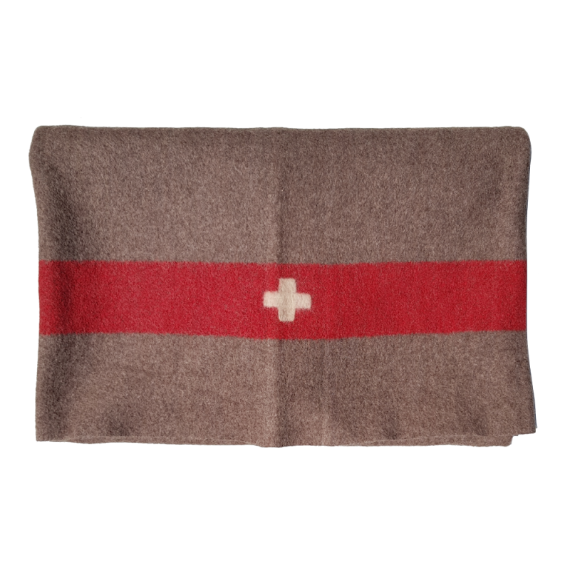 Couverture en laine originale de l'armée suisse