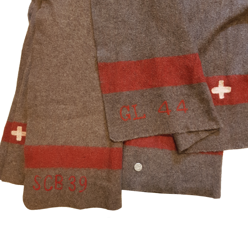 Couverture en laine originale de l'armée suisse