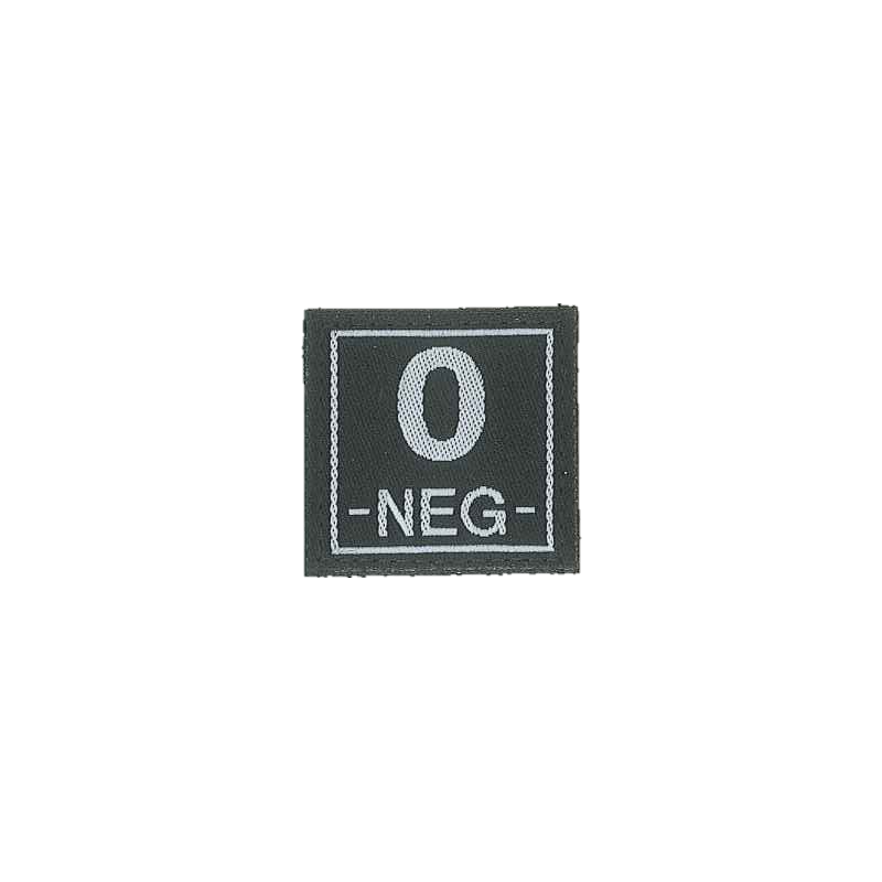 Insigne Groupe Sanguin A Négatif - Noir Brodé - Auto-agrippant - 5x5 Cm - Pour Intervention, Sécurité