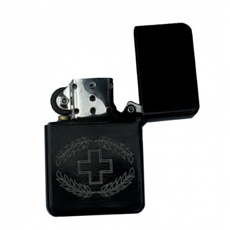 Sturmfeuerzeug mit Armee-Logo - schwarz Sturmfeuerzeug mit Armee-Logo - schwarz