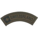 Klettabzeichen - Tab - Switzerland - oliv/schwarz
