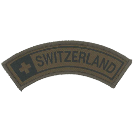 Badge en velcro - Tab - Switzerland - olive/noir