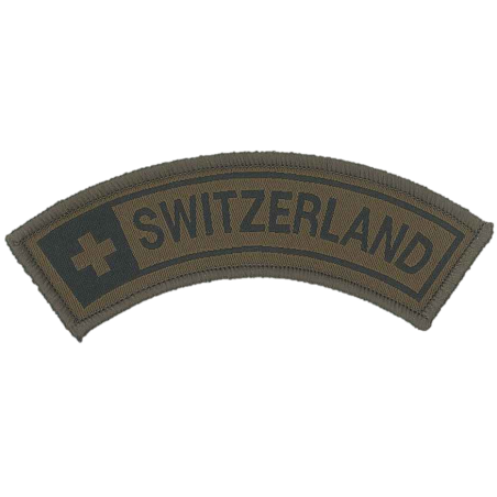 Badge en velcro - Tab - Switzerland - olive/noir
