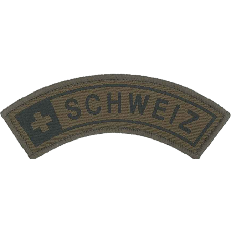 Badge en velcro - Tab - Schweiz - olive/noir