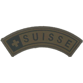 Badge en velcro - Tab - Suisse - olive/noir