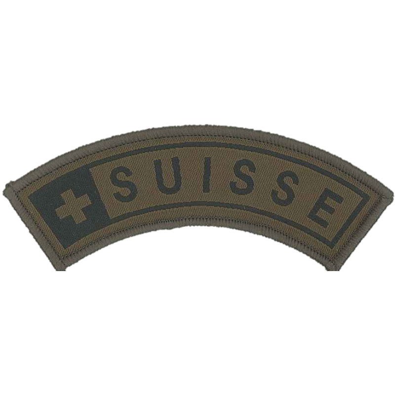 Badge en velcro - Tab - Suisse - olive/noir