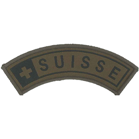 Badge en velcro - Tab - Suisse - olive/noir