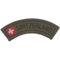 Badge en velcro - Tab - Switzerland - olive/rouge