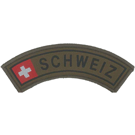 Klettabzeichen - Tab - Schweiz - oliv/rot