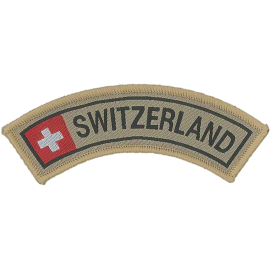Badge en velcro - Tab - Switzerland - beige/rouge