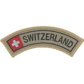 Klettabzeichen - Tab - Switzerland - beige/rot