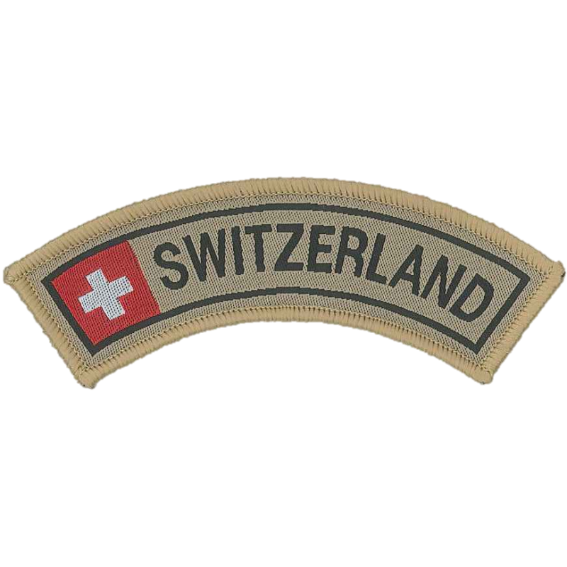 Badge en velcro - Tab - Switzerland - beige/rouge