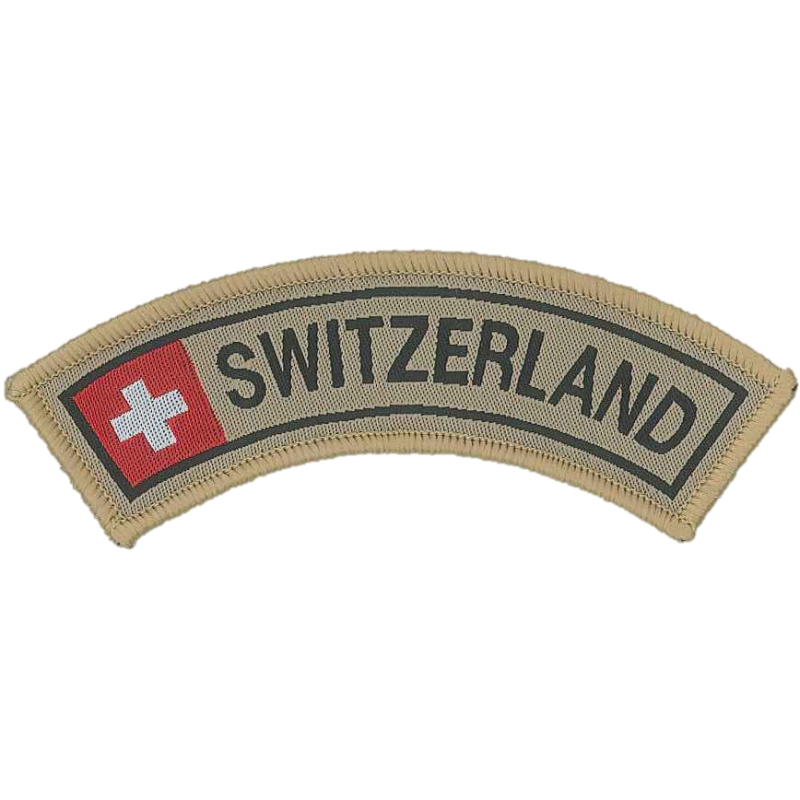 Klettabzeichen - Tab - Switzerland - beige/rot
