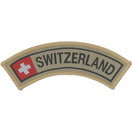 Klettabzeichen - Tab - Switzerland - beige/rot