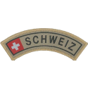 Klettabzeichen - Tab - Schweiz - beige/rot