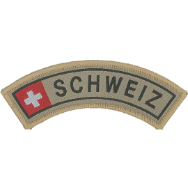 Klettabzeichen - Tab - Schweiz - beige/rot