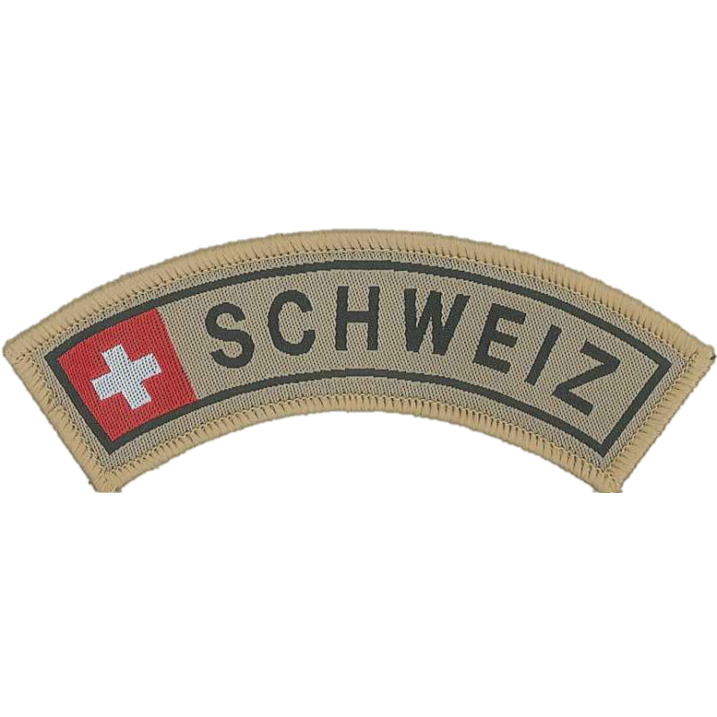 Klettabzeichen - Tab - Schweiz - beige/rot