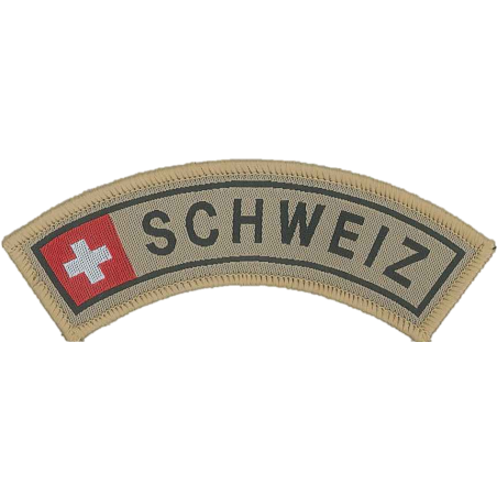Badge en velcro - Tab - Schweiz - beige/rouge