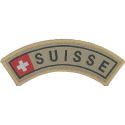 Badge en velcro - Tab - Suisse - beige/rouge