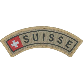 Badge en velcro - Tab - Suisse - beige/rouge