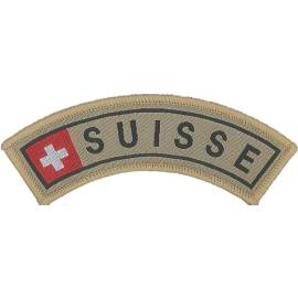 Klettabzeichen - Tab - Suisse - beige/rot