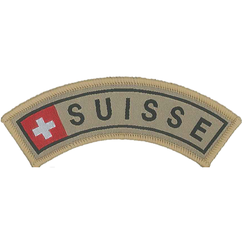 Klettabzeichen - Tab - Suisse - beige/rot